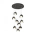 Hubbardton Forge Brooklyn 9 Light Double Shade Round Pendant Model: 131105-SKT-STND-20-84-GG0711