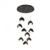 Hubbardton Forge Brooklyn 9 Light Double Shade Round Pendant Model: 131105-SKT-STND-20-84-GG0711