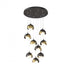 Hubbardton Forge Brooklyn 9 Light Double Shade Round Pendant Model: 131105-SKT-STND-20-84-GG0711