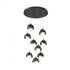 Hubbardton Forge Brooklyn 9 Light Double Shade Round Pendant Model: 131105-SKT-STND-20-84-GG0711