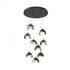 Hubbardton Forge Brooklyn 9 Light Double Shade Round Pendant Model: 131105-SKT-STND-20-84-GG0711