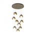 Hubbardton Forge Brooklyn 9 Light Double Shade Round Pendant Model: 131105-SKT-STND-20-84-GG0711