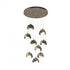 Hubbardton Forge Brooklyn 9 Light Double Shade Round Pendant Model: 131105-SKT-STND-20-84-GG0711