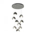 Hubbardton Forge Brooklyn 9 Light Double Shade Round Pendant Model: 131105-SKT-STND-20-84-GG0711