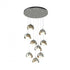 Hubbardton Forge Brooklyn 9 Light Double Shade Round Pendant Model: 131105-SKT-STND-20-84-GG0711