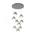 Hubbardton Forge Brooklyn 9 Light Double Shade Round Pendant Model: 131105-SKT-STND-20-84-GG0711