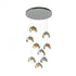 Hubbardton Forge Brooklyn 9 Light Double Shade Round Pendant Model: 131105-SKT-STND-20-84-GG0711