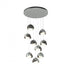 Hubbardton Forge Brooklyn 9 Light Double Shade Round Pendant Model: 131105-SKT-STND-20-84-GG0711