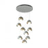 Hubbardton Forge Brooklyn 9 Light Double Shade Round Pendant Model: 131105-SKT-STND-20-84-GG0711
