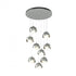 Hubbardton Forge Brooklyn 9 Light Double Shade Round Pendant Model: 131105-SKT-STND-20-84-GG0711