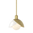 Hubbardton Forge Brooklyn Double Shade Art Glass Mini Pendant in White Finish Model: 181184-SKT-MULT-02-BB0757
