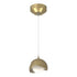 Hubbardton Forge Brooklyn Double Shade Low Voltage Mini Pendant in Bronze Finish Model: 161183-SKT-STND-05-02-GG0711