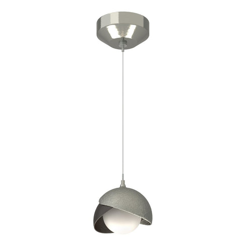 Hubbardton Forge Brooklyn Double Shade Low Voltage Mini Pendant in Bronze Finish Model: 161183-SKT-STND-05-02-GG0711