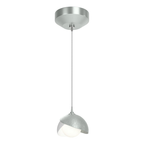 Hubbardton Forge Brooklyn Double Shade Low Voltage Mini Pendant in Bronze Finish Model: 161183-SKT-STND-05-02-GG0711