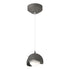 Hubbardton Forge Brooklyn Double Shade Low Voltage Mini Pendant in Bronze Finish Model: 161183-SKT-STND-05-02-GG0711