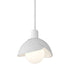 Hubbardton Forge Brooklyn Double Shade Mini Pendant in White Finish Model: 181183-SKT-MULT-02-02