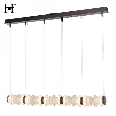 Hubbardton Forge Cairn Linear LED Pendant in Oil Rubbed Bronze Finish Model: 139975-LED-STND-14