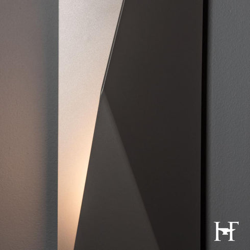 Hubbardton Forge Carbon Large Outdoor Sconce in Coastal Burnished Steel Finish Model: 302044-SKT-LFT-78