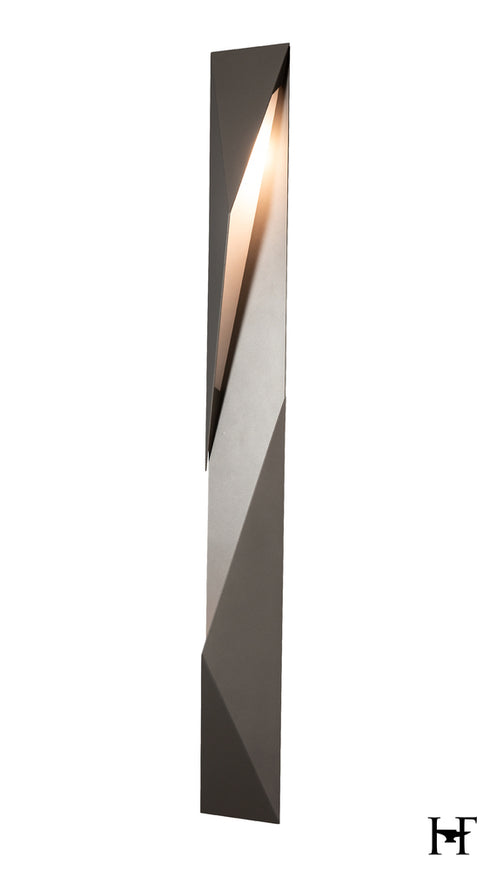 Hubbardton Forge Carbon Large Outdoor Sconce in Coastal Burnished Steel Finish Model: 302044-SKT-LFT-78