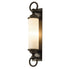 Hubbardton Forge Cavo Large Outdoor Wall Sconce in Coastal Oil Rubbed Bronze Finish Model: 303080-SKT-14-GG0034