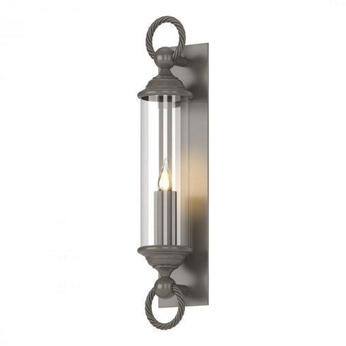 Hubbardton Forge Cavo Large Outdoor Wall Sconce in Coastal Oil Rubbed Bronze Finish Model: 303080-SKT-14-GG0034