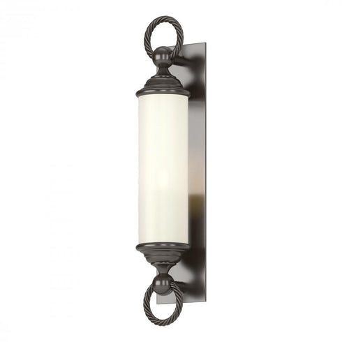 Hubbardton Forge Cavo Large Outdoor Wall Sconce in Coastal Oil Rubbed Bronze Finish Model: 303080-SKT-14-GG0034