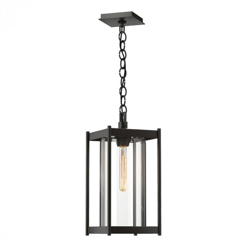 Hubbardton Forge Cela Large Outdoor Lantern in Coastal Oil Rubbed Bronze Finish Model: 362023-SKT-14-GG0731
