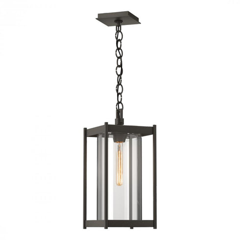 Hubbardton Forge Cela Large Outdoor Lantern in Coastal Oil Rubbed Bronze Finish Model: 362023-SKT-14-GG0731