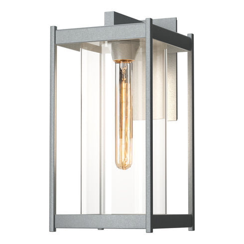 Hubbardton Forge Cela Large Outdoor Sconce in Coastal Oil Rubbed Bronze Finish Model: 302023-SKT-14-GG0731