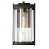 Hubbardton Forge Cela Large Outdoor Sconce in Coastal Oil Rubbed Bronze Finish Model: 302023-SKT-14-GG0731