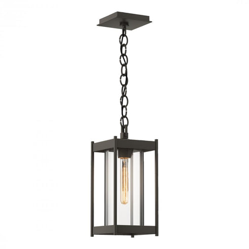 Hubbardton Forge Cela Medium Outdoor Lantern in Coastal Oil Rubbed Bronze Finish Model: 362021-SKT-14-GG0730