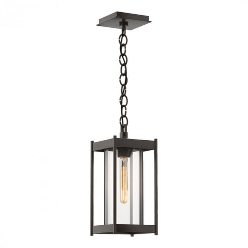Hubbardton Forge Cela Medium Outdoor Lantern in Coastal Oil Rubbed Bronze Finish Model: 362021-SKT-14-GG0730
