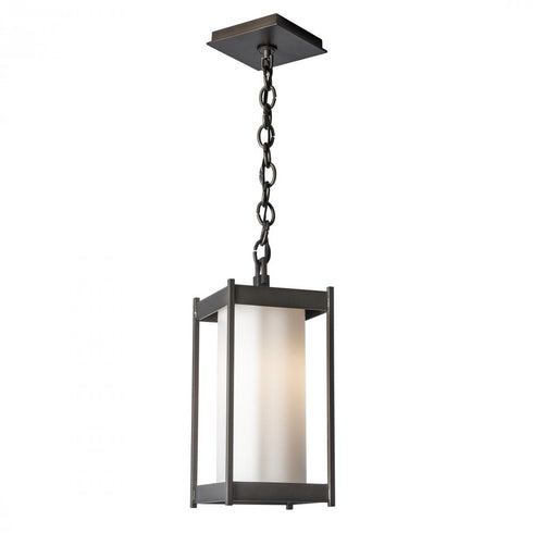 Hubbardton Forge Cela Medium Outdoor Lantern in Coastal Oil Rubbed Bronze Finish Model: 362021-SKT-14-GG0730