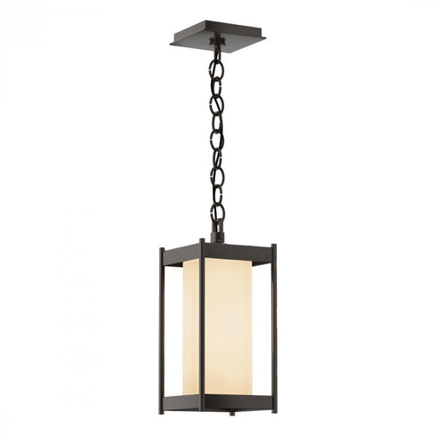 Hubbardton Forge Cela Medium Outdoor Lantern in Coastal Oil Rubbed Bronze Finish Model: 362021-SKT-14-GG0730