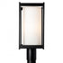 Hubbardton Forge Cela Outdoor Post Light in Coastal Oil Rubbed Bronze Finish Model: 342021-SKT-14-GG0732