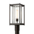 Hubbardton Forge Cela Outdoor Post Light in Coastal Oil Rubbed Bronze Finish Model: 342021-SKT-14-GG0732