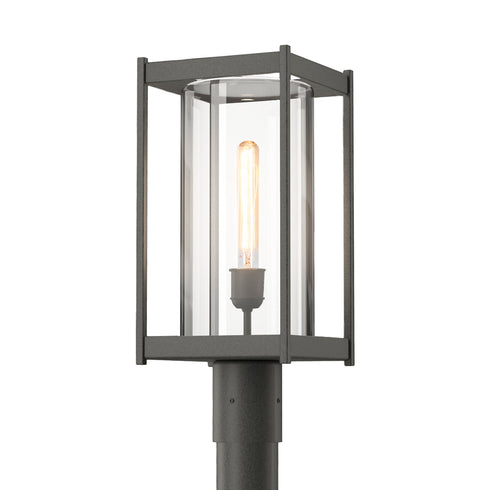 Hubbardton Forge Cela Outdoor Post Light in Coastal Oil Rubbed Bronze Finish Model: 342021-SKT-14-GG0732