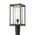 Hubbardton Forge Cela Outdoor Post Light in Coastal Oil Rubbed Bronze Finish Model: 342021-SKT-14-GG0732