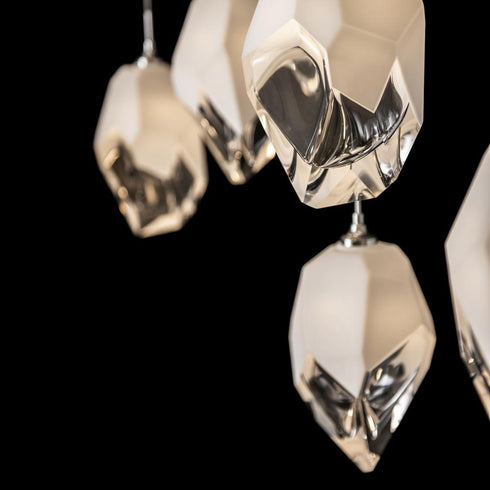 Hubbardton Forge Chrysalis 10 Light Large Crystal Pendant Model: 131144-SKT-LONG-20-BP0755