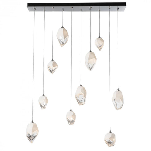 Hubbardton Forge Chrysalis 10 Light Mixed Crystal Pendant Model: 131145-SKT-LONG-20-BP0756