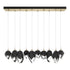 Hubbardton Forge Chrysalis 10 Light Mixed Crystal Pendant Model: 131145-SKT-STND-82-WP0756