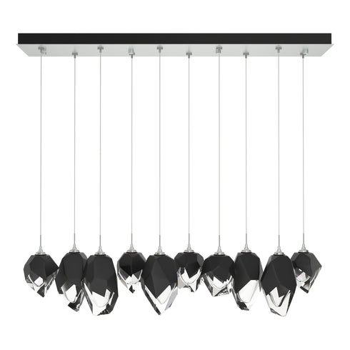 Hubbardton Forge Chrysalis 10 Light Mixed Crystal Pendant Model: 131145-SKT-STND-82-WP0756