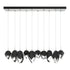 Hubbardton Forge Chrysalis 10 Light Mixed Crystal Pendant Model: 131145-SKT-STND-82-WP0756