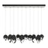 Hubbardton Forge Chrysalis 10 Light Mixed Crystal Pendant Model: 131145-SKT-STND-82-WP0756