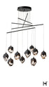 Hubbardton Forge Chrysalis 10 Light Small Crystal Mobile Pendant in Black Finish Model: 131159-SKT-STND-10-BP0754