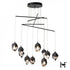Hubbardton Forge Chrysalis 10 Light Small Crystal Mobile Pendant in Black Finish Model: 131159-SKT-STND-10-BP0754