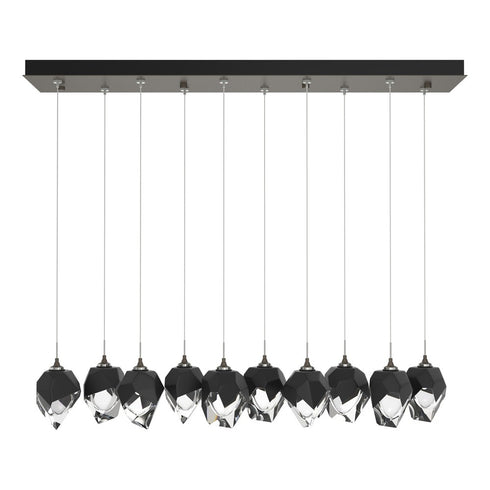 Hubbardton Forge Chrysalis 10 Light Small Crystal Pendant Model: 131143-SKT-LONG-20-BP0754