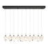 Hubbardton Forge Chrysalis 10 Light Small Crystal Pendant Model: 131143-SKT-LONG-20-BP0754