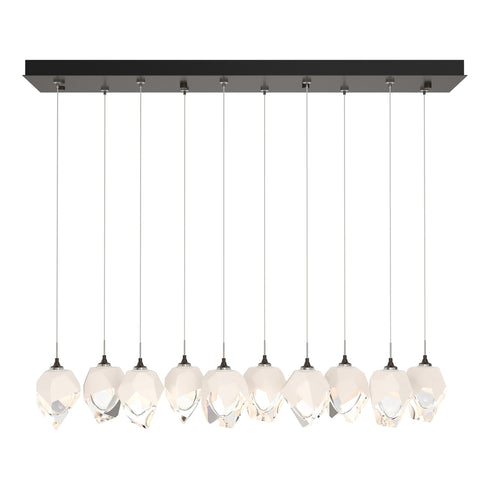 Hubbardton Forge Chrysalis 10 Light Small Crystal Pendant Model: 131143-SKT-LONG-20-BP0754