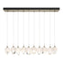 Hubbardton Forge Chrysalis 10 Light Small Crystal Pendant Model: 131143-SKT-LONG-20-BP0754